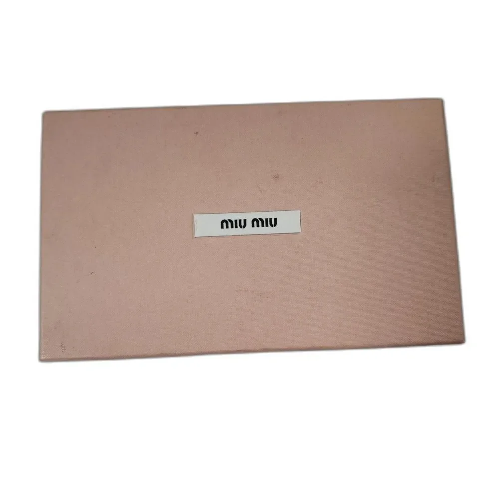 MIU MIU Orange Zip Signature Patent Leather Bow Long Wallet and Box